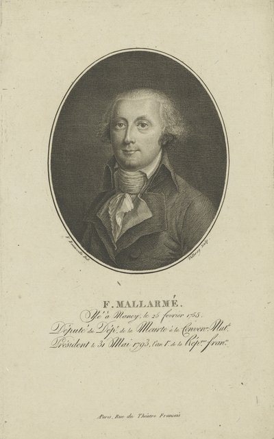 François-René-Augustin Mallarmé 1755-1831, ca. 1800. av Francois Bonneville
