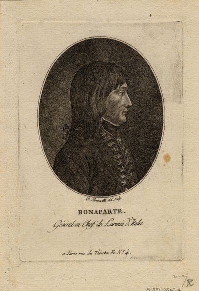 Napoleon som befälhavare för Italiens armé, ca. 1798 av Francois Bonneville