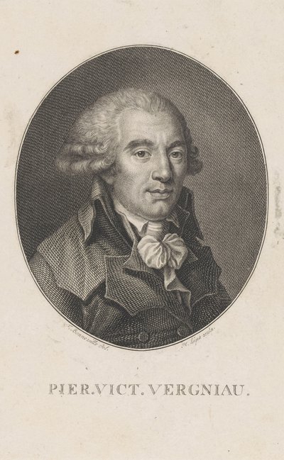 Pierre Victurnien Vergniaud 1753-1793, ca. 1800. av Francois Bonneville