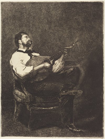 Gitarrspelare av François Bonvin
