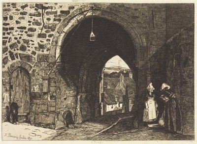 St Malo-porten i Dinan av François Bonvin