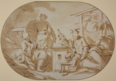 En kinesisk familjescen av François Boucher