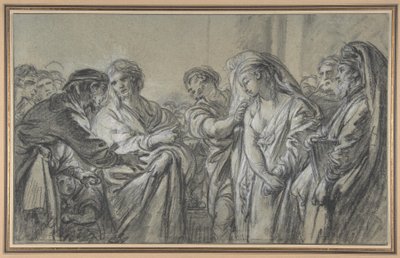 Kristus och kvinnan som ertappats med äktenskapsbrott av François Boucher