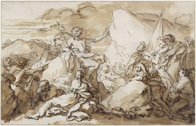 Johannes Döparens predikan i öknen av François Boucher