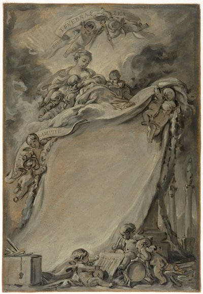 Diplom från frimurarna i Bordeaux av François Boucher