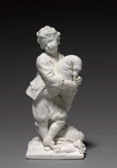 Figur av säckpiparen, tillverkad av Vincennes Factory, modellerad av Pierre Blondeau, 1748-1752 av François Boucher