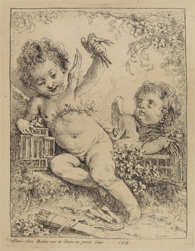 Den burfångade turturduvan av François Boucher