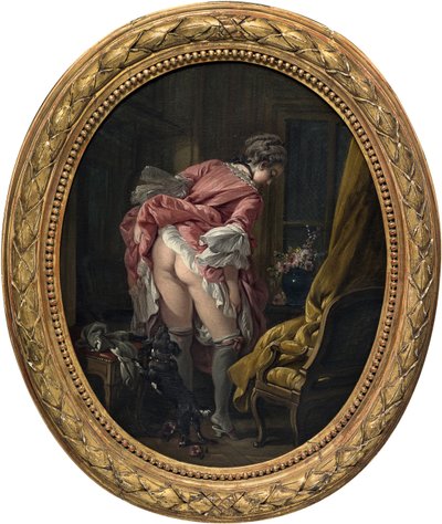""det indiskreta ögat"" Målning av Francois Boucher (1703-1770) cirka 1742 Privat samling av François Boucher