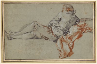 Liggande manlig figur av François Boucher