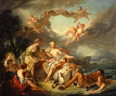 Bortförandet av Europa, efter 1747 (olja på duk) av François Boucher