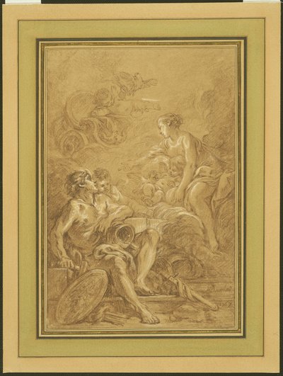 Venus beordrar Vulcan att göra vapen åt Aeneas av François Boucher