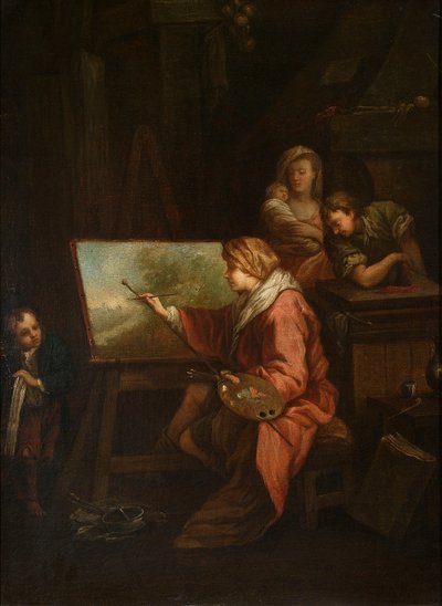 I målarens ateljé (”Landskapsmålaren” eller ”Målaren vid sin staffli”) av François Boucher