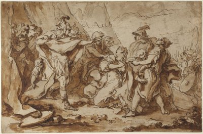Kvinnor och soldater av François Boucher