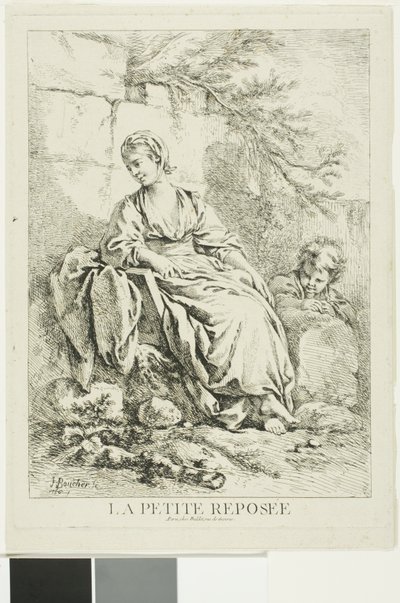 Ung kvinna som vilar av François Boucher