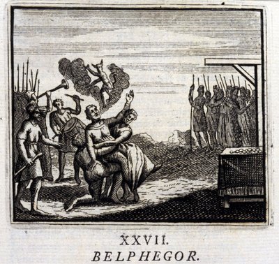 Belphegor. Fabler av Jean de La Fontaine (1621-95). Illustration av Francois Chauveau (1613-1676). Upplaga av 1728. av Francois Chauveau