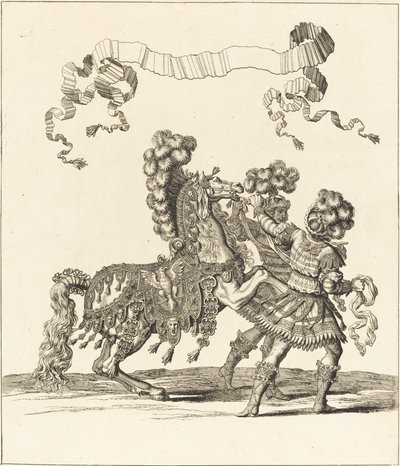 Huvudhäst och romerska hästskötare av Francois Chauveau