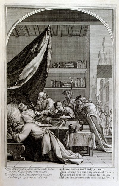 Gravyr av Francois Chauveau 1680 