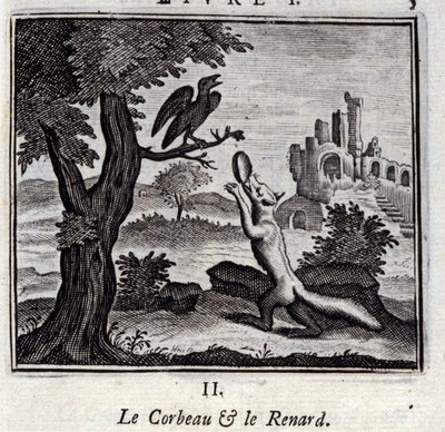 Illustration från "Fables of Jean de la Fontaine" (litho) av Francois Chauveau