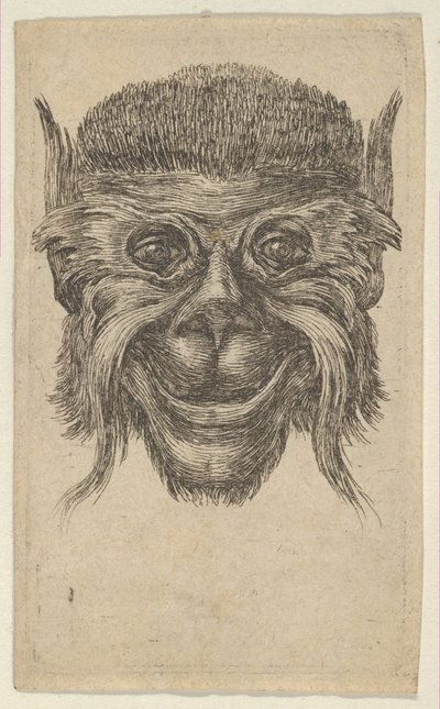 Monkey Mask, från Divers Masques, ca. 1635-45. av Francois Chauveau