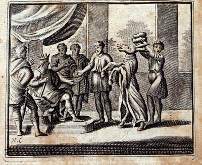 Charlatan. Fabler av Jean de La Fontaine (1621-95). Illustration av François Chauveau (1613-1676). Upplaga från 1728. av Francois Chauveau
