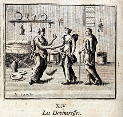 Spåmännen. Fabler av Jean de La Fontaine (1621-95). Illustration av Francois Chauveau (1613-1676). Upplaga av 1728. av Francois Chauveau