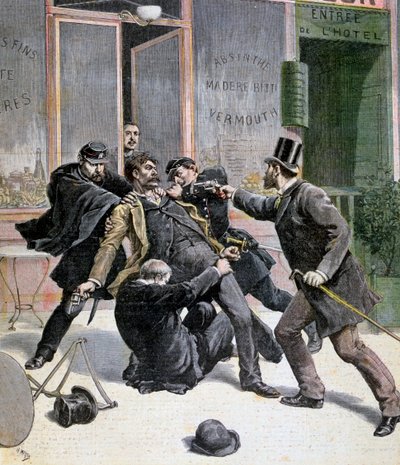 Arresteringen av Ravachol, 1892 av Francois Claudius Koeningstein