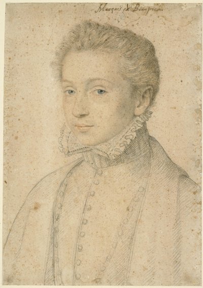 Porträtt av Henri de Bourbon, markis des Beaupréau av François Clouet