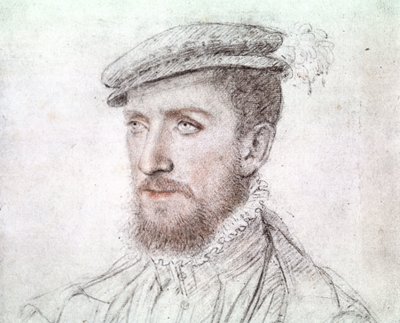Gaspard de Coligny (1519-1572) (teckning) av François Clouet