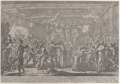 Martyrerna av Gorchum, 1630-87. av Francois Collignon