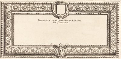 Titelsida för Callots "Various Italian Landscapes" av Francois Collignon