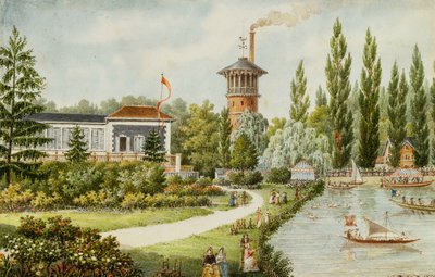 En fritidspark utanför Paris, 1846 av Francois Debret