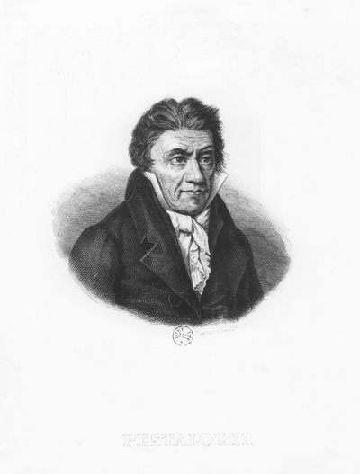 Porträtt av Johann Heinrich Pestalozzi av Francois Dequevauviller