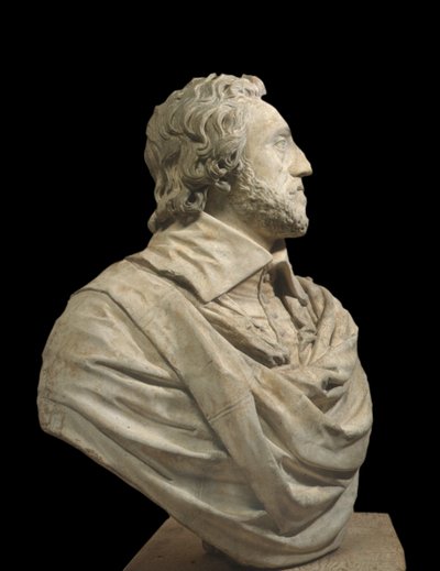 Bystporträtt av Thomas Howard, Earl of Arundel (Carrara-marmor) av Francois Dieussart