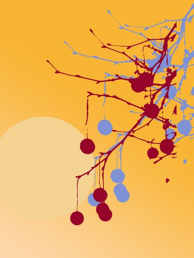 blodig sommar, 2016, (screenprint) av Francois Domain