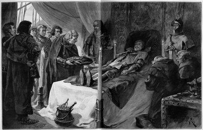 Hundraåriga kriget: Connetable Bernard du Guesclins död (1320-1380) av Francois Edouard Zier