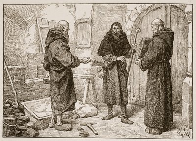 Reception of Lanfranc av Herlwin, illustration från 