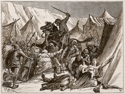 Robert av Normandie samlar korsfararna, illustration från Cassell