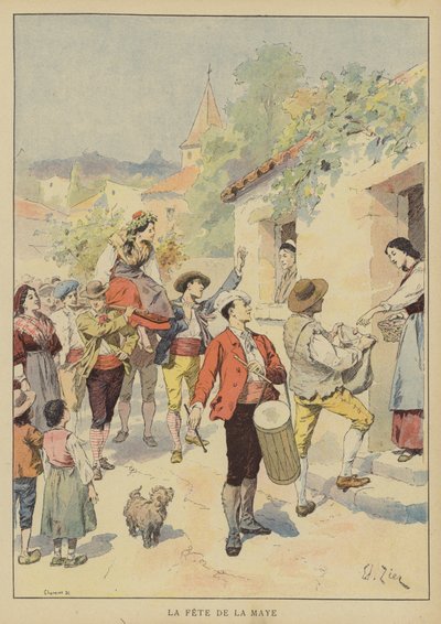 Fete De La Maye av Francois Edouard after Zier