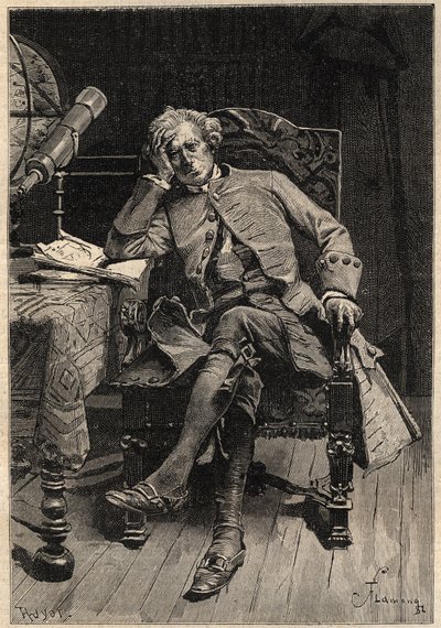 Guy Mannering - 1800-talsillustration till Walter Scotts roman "Guy Mannering or The Astrologer" (1771-1832) gravyr efter Flameng av Francois Flameng