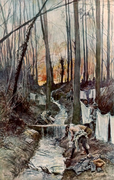 I skogen i Roucy Aisne, 15 april 1917, 1926. av Francois Flameng