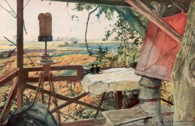 General Mangins observationspost, 18 juli 1918, Villers-Cotterets, Aisne, Frankrike, 1926. av Francois Flameng