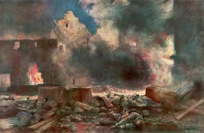 Lessard-gården, mellan Marizy och Neuilly Saint Front, Frankrike, 18 juli 1918, 1926. av Francois Flameng