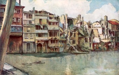 Meusefloden, Verdun, Frankrike, juni 1916, 1926. av Francois Flameng