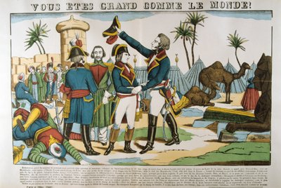 Napoleon och general Kleber på expeditionen till Egypten, 1798, c1835 av Francois Georgin