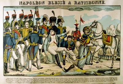 Napoleon skadad i Ratisbon, april 1809, c1835 av Francois Georgin
