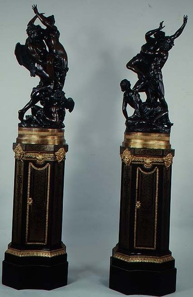 The Rape of Proserpine, baser tillskrivna Boule, ca 1693-1710 (brons) av Francois Girardon