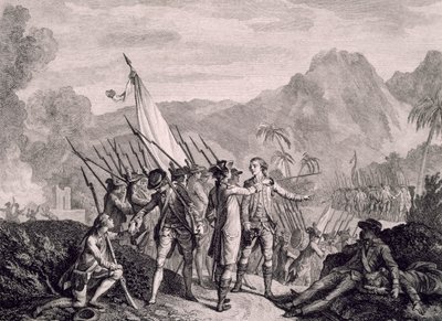 Fransk erövring av Tobago av Francois Godefroy