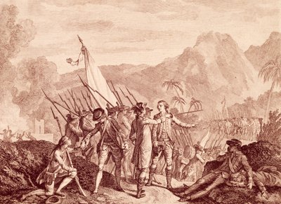 Den franska erövringen av Tobago av Francois Godefroy