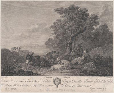 The Rustic Orpheus, sent 1700-tal, tidigt 1800-tal. av Francois Godefroy
