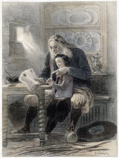 Mannen från Briec (Finistère) - i "" Armorican Gallery"" av Lalaisse och Benoit. av Francois Hippolyte Lalaisse